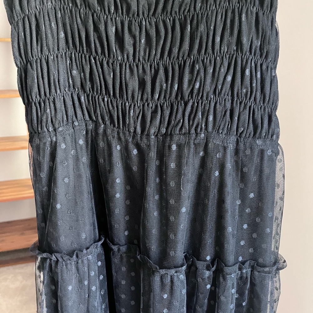 Elegant Black Polka Dot Skirt